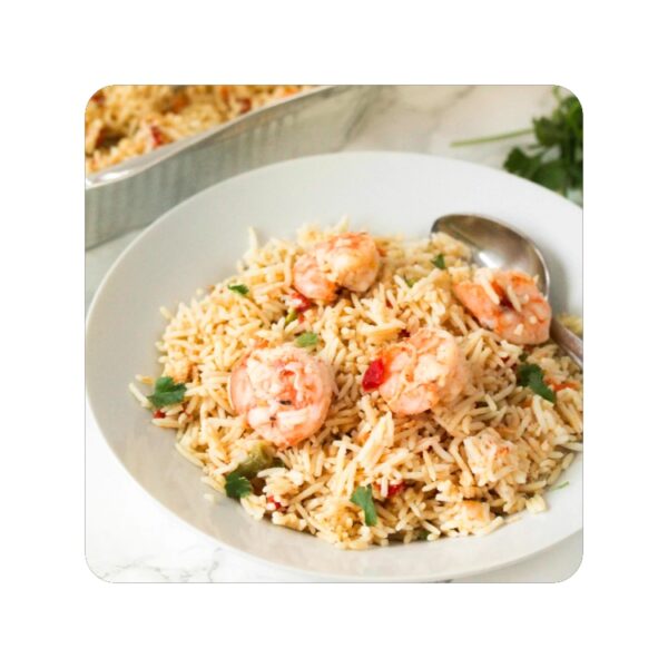 Coconut rice (with shrimp and veggies)